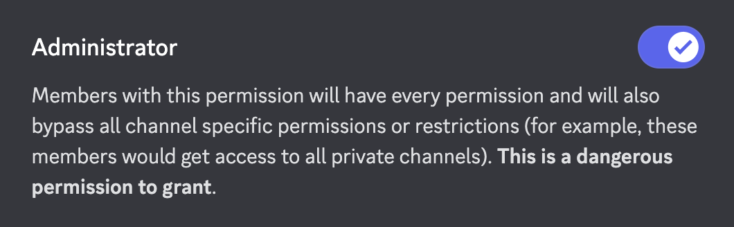 Administrator Permissions
