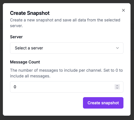 Create Snapshot